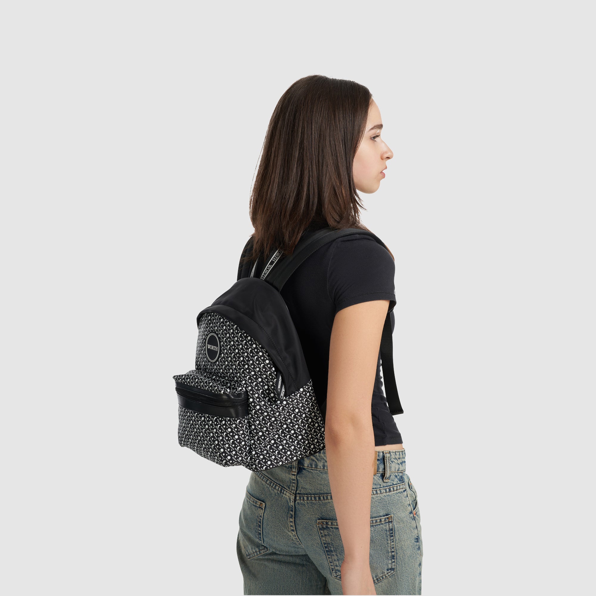 Iconic moon and stars statement back pack